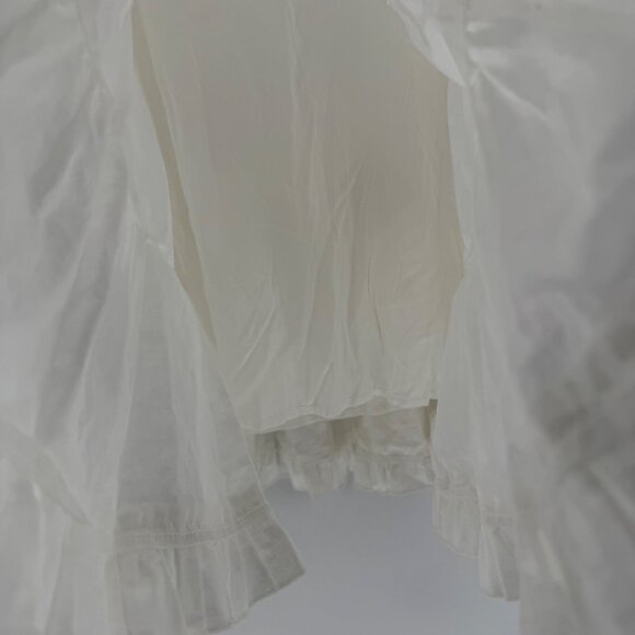 Cousin The Label White Tiered Linen & Viscose Sleeveless Dress With Adjustable S - Picture 12 of 13